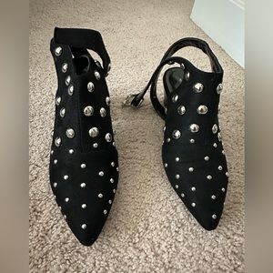 PLT studded boots with wrap around strap size 39